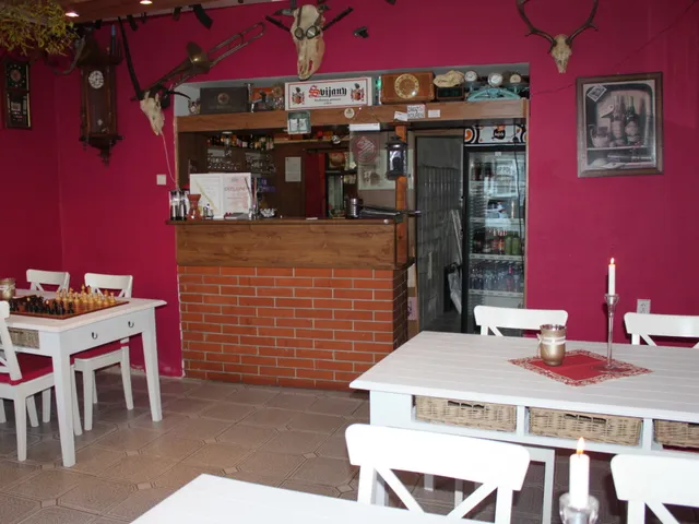 Interiér restaurace v Penzionu 4 Dvory